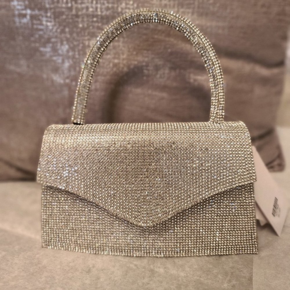 Silver Crystal Mini Purse